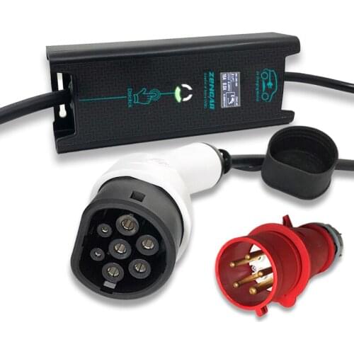 Level 2 charger 16A 3 phase Type2 Mode 2 Portable EV Charger with red CEE plug New Design