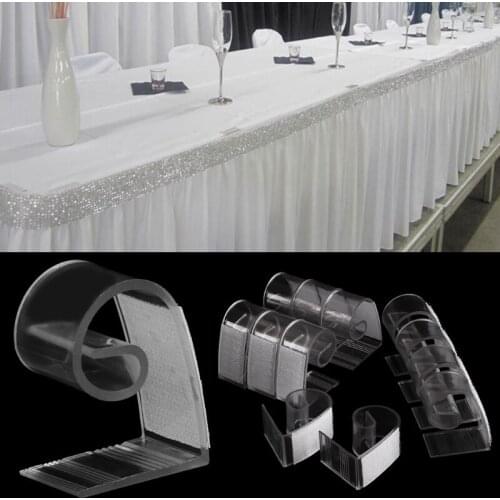 12Pcs Outdoor Camping Picnic Party Table Skirt Clip Plastic Table Cloth Cover Clips Holders Clamp Kitchen Items Bag Clips Gadget