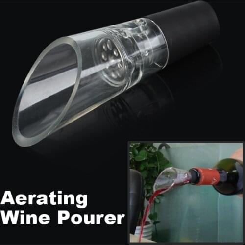 1Pcs Acrylic Red Wine Aerator Pour Spout Bottle Stopper Decanter Pourer Fast Wake-up Device Pour Wine Fast Separator Wines