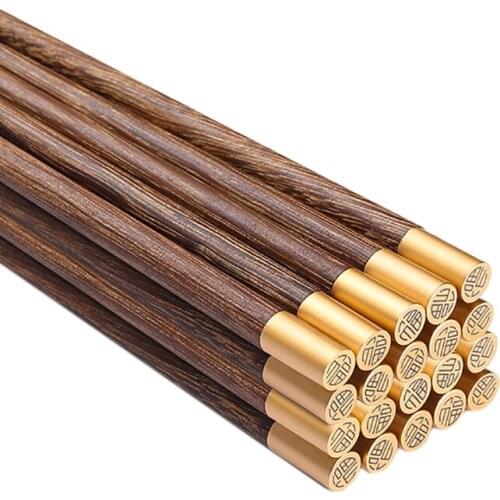 10Pairs Wooden Chopsticks Without Lacquer&Wax Household Health Tableware Sushi Chinese Chopsticks for Home Restaurant