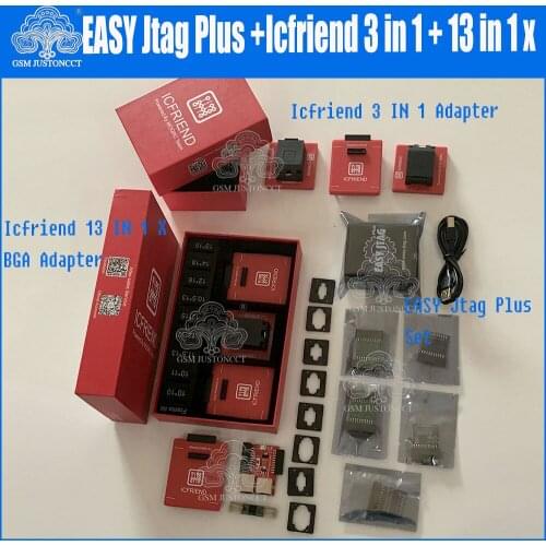 2022 Original New Z3X - Easy Jtag Plus Set + Icfriend 3 in 1 Adapter + Icfrend E mate pro 13 in 1 x Bga