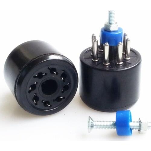 4pcs Silver plated TS-8-1 8Pin Bakelite Vacuum Tube Socket Saver for EL34 6SN7 KT88 5AR4 5U4G KT66