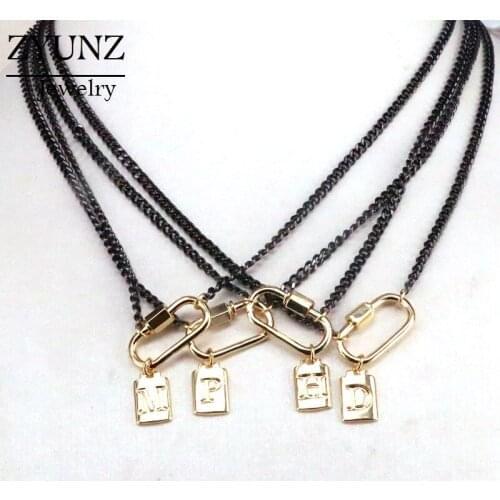 5PCS, Letter spiral Clasp Collar necklace black Punk chain jewelry necklace choker Fashion jewelry