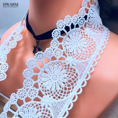 5yards 7cm african lace fabric ribbon trim accessories DIY wedding decoration costura sewing high quality voile underwear clohes