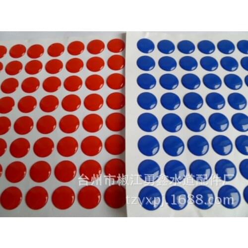 Faucet handle accessories fixed screw handle hot and cold water mark switch red and blue label decoration cover