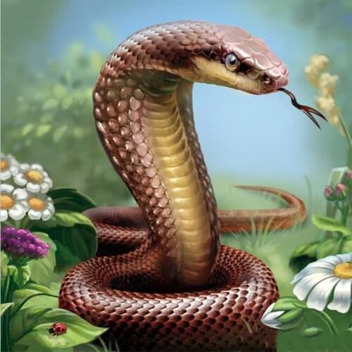 Full Square/Round Drill 5D DIY Diamond Painting "Animal snake" 3D Embroidery Cross Stitch Mosaic Home Decor Gift