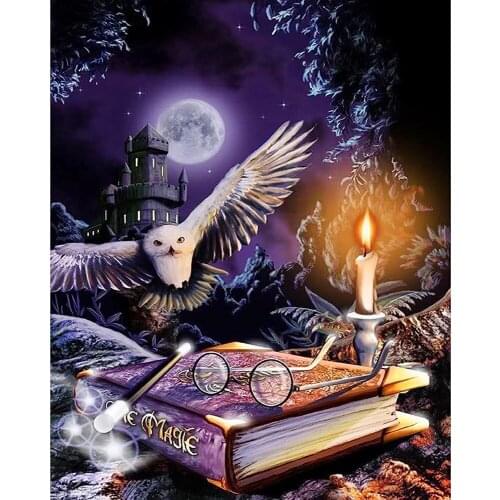 5D Full Round square diamond Eagle and book magic diy diamond painting diamond embroidery mosaic cross stitch Home Decor L182