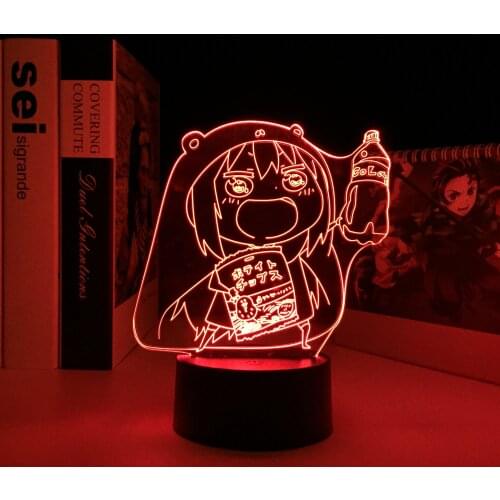 Anime Himouto Umaru Chan Acrylic 3d Lamp for Bedroom Decor Night Light Kids Birthday Gift Room Desk Led Light