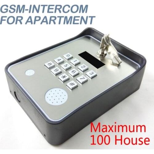 GSM audio intercom for door opener wireless access controller and emergency service help calling dc12v power input