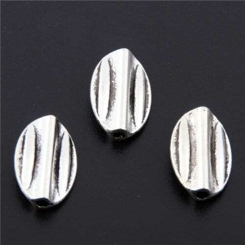 40pcs Silver Color Irregular Beads Small Hole Charms Fir Bracelet Jewelry Making Wholesale A2658
