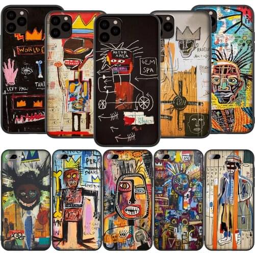 T102 Jean Michel Basquiat Graffiti Silicone Soft Case for iPhone 12 Mini 11 Pro XS Max XR X 8 7 6 6S Plus 5 5S SE 2020