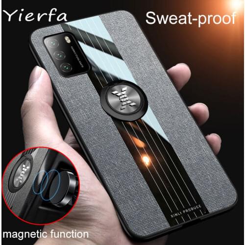 For Xiaomi POCO M3 Case Cover Soft Silicone Frame and Magnetic Ring Holder Back Cover On Xiomi Pocophone M3 NFC Shell Phone Case