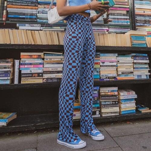 EOENKKY Women's Plaid Trousers