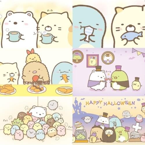 Anime 5D DIY Diamond Painting Cartoon Animal Full Drill Diamond Embroidery Cross Stitch Cute Japan Home Wall Decor