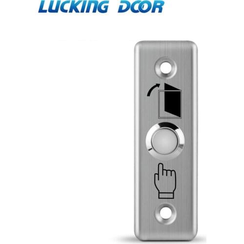 LUCKING DOOR Stainless Steel Exit Button Push Switch Door Sensor Opener Release for Magnetic Lock Access Control-silver