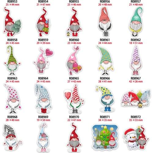 Beautiful Christmas Santa Character Flatback Planar Resin Printed for Hair Bows Planar Resin 10pcs/lot Crafts R0775 R0776 R0777