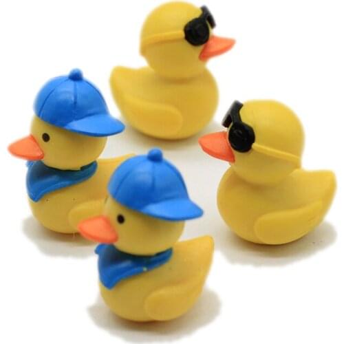 50pcs Kawaii Yellow Duck Miniature Fairy Garden Accessories Crafts DIY Micro Landscape Ornament Terrarium Figurines Plant Decor