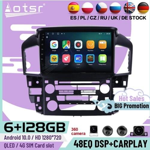6+128G Carplay Multimedia Android 10 Player For Lexus RX300 1998 1999 2000 2001 2002 2003 GPS Navi Car Radio Receiver Head Unit