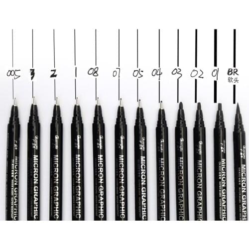 Guangna 8050 Painting Micron Graphic Needle Pen Set Hook Line Sketch Hand-drawn Cartoon Architectural Interior Design Needle Pen
