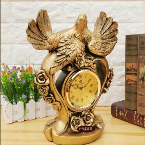 Table Clock Art Clock Seat Clock European Clock Seat Art Creative Fashion Clock Silence Seat Clock Living Room Arrang