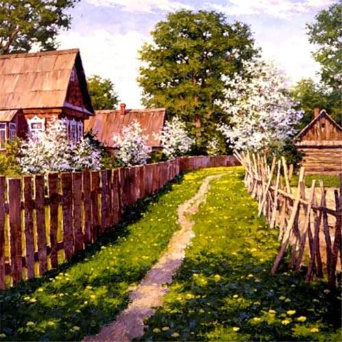 2016 New Hot DIY Handmade Diamond Embroidery Painting Set old house Resin Rhinestone Pasted Diamond Cross Stitch Home Decor