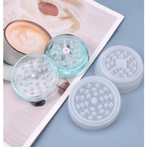 New transparent silicone mold decoration process DIY cigarette grinder, tobacco shredder mold, Jewrly epoxy resin mold
