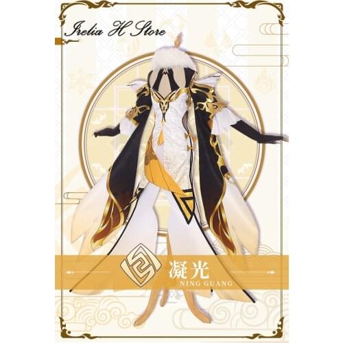 New Game Cosplays Genshin Impact Ningguang Cosplay Costume Halloween costumes Christmas gift dress female