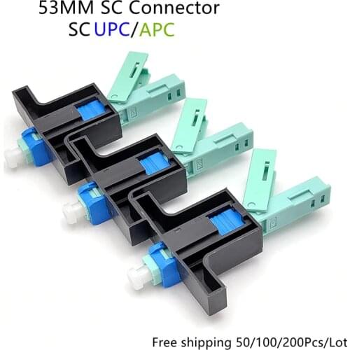 Best price SC UPC Fast Connector Single-Mode Connector FTTH Tool Cold Connector Tool Fiber Optic Fast Connnector 53mm