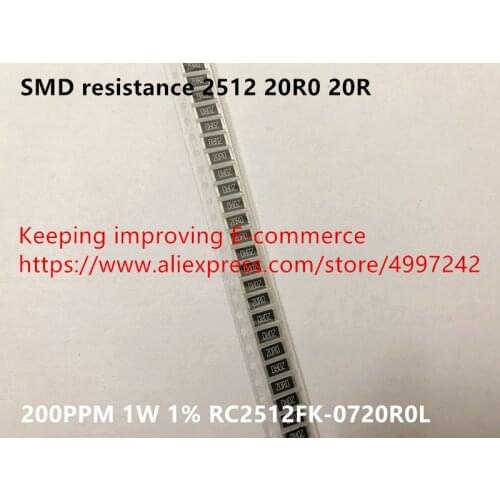 Original new 100% SMD resistance 2512 20R0 20R 1% 200PPM 1W RC2512FK-0720R0L (Inductor)
