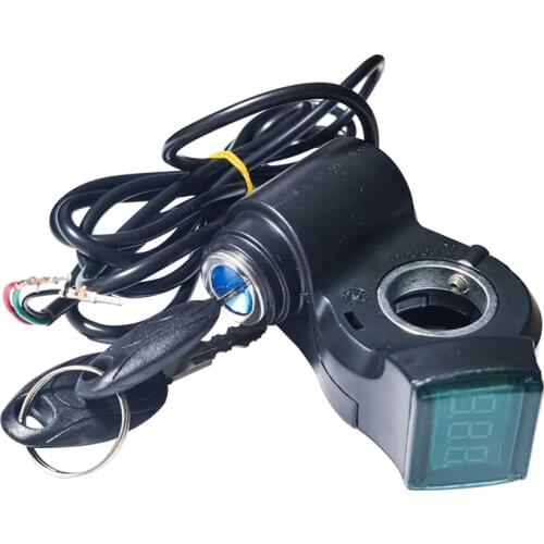 Electric Scooter LCD Display Panel Voltage Key Switch Lock with Power Switch for T10pro X10 X20