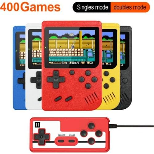 New retro 3 inch color LCD screen handheld portable game console with built-in 400 in 1 mini leisure game box children gifts