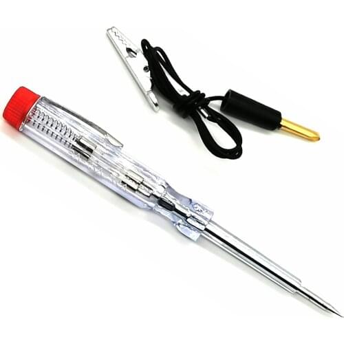 Transparent Car Tester Fuses And Light Socket Tester DC 6V-24V Circuit Test Pen For Car Motorcycle And Small Engines