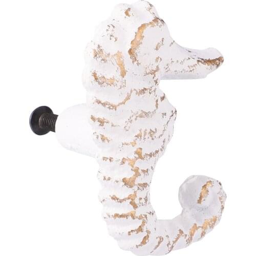 Ocean Sea Horse Shape Drawer Knob Single Hole Cabinet Door Handle Drawer Pull For Cupboard Wardrobe Furniture Hardware