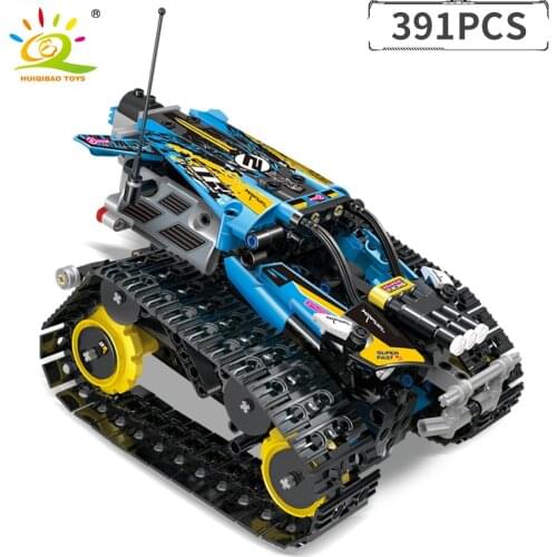 UKBOO 391pcs/391pcs Fire&Lightning Remote Control Car Track DIY Childrens Creative Toys Field Racing Engineering Vehicle Tank