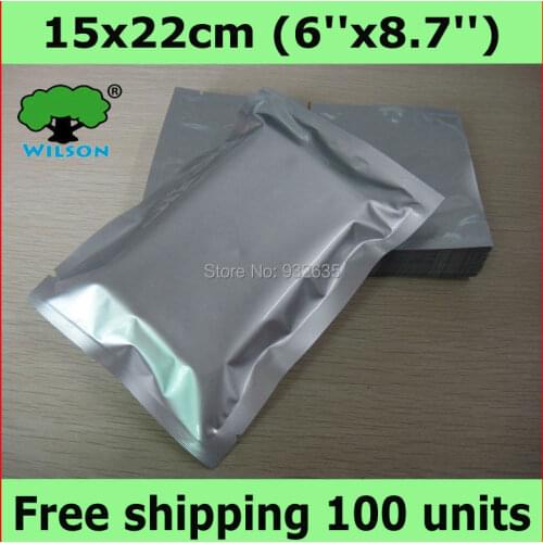 Wholesale Price 6''X 8.7''(15 x 22 cm) 4mils aluminum foil bag pouch mylar bag vacuum bags for food storage 100 -1000 PCS
