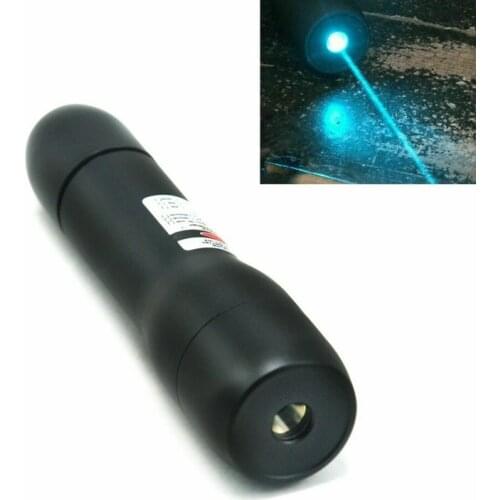 Waterproof 488nm 1mW Cyan-Blue Ray Handheld Dot Laser Pointer Presentation Torch