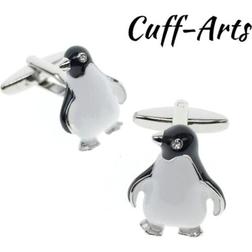 Cufflinks Penguin Tie Clip Cuff Links Fashion Jewelry Cute Animal Cufflinks Gifts For Men C10024