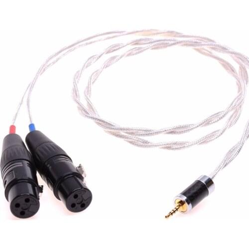 2.5mm TRRS to Dual XLR Female Balanced Audio Cable Silver Plated Shield Cable Compatible for Astell&Kern AK240 AK380 DP-X1FIIO