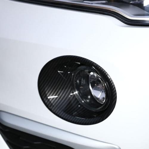 2pcs Carbon fiber Style Plastic Chrome Front Fog Light Lamp Cover Trim Car Accessories For BMW X1 F48 2016-2018 Accessories