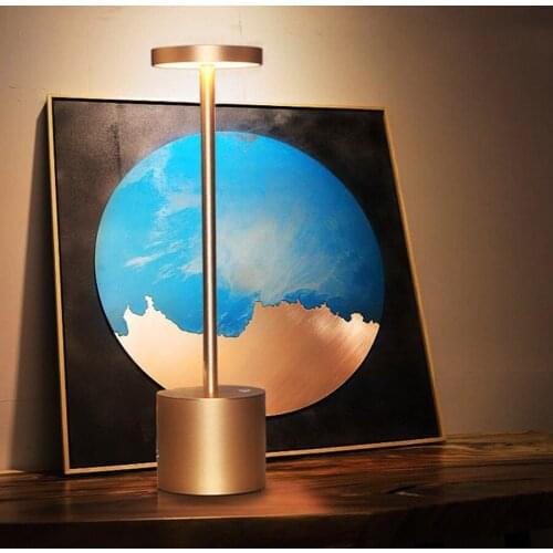 Aluminum Waterproof Rechargeable Desk Lamp Touch Sensor Dimmable KTV Bar Table Lamps Restaurant Pub Office Table Light
