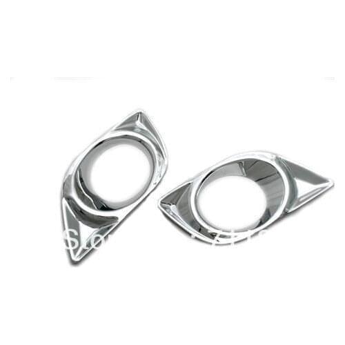 Car Styling Chrome Front Fog Light Cover For Nissan Versa / Pulsar / Sunny Sedan 2012 Up