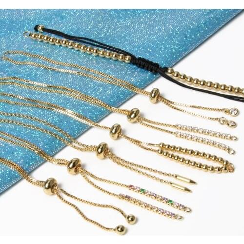 Fashion Copper Plated Adjustable Bracelets Round Beads Rhinestone Charms Yoga Prayer Bangle Summer Women Men Jewelry Accessories