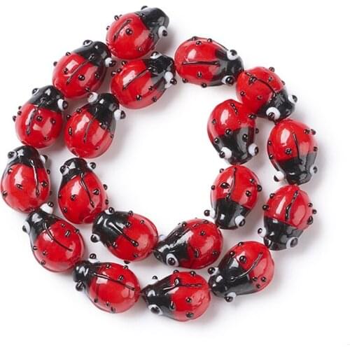 1 Strand Handmade Lampwork Beads Strands for Jewelry Making DIY Bracelet Necklace 9~10x12~14x5~6mm Hole: 1~2mm