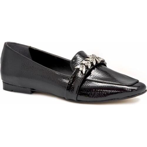 Gedikpaşalı PRK 20Y 382 BLACK PATENT LEATHER Women Shoes Ballerina
