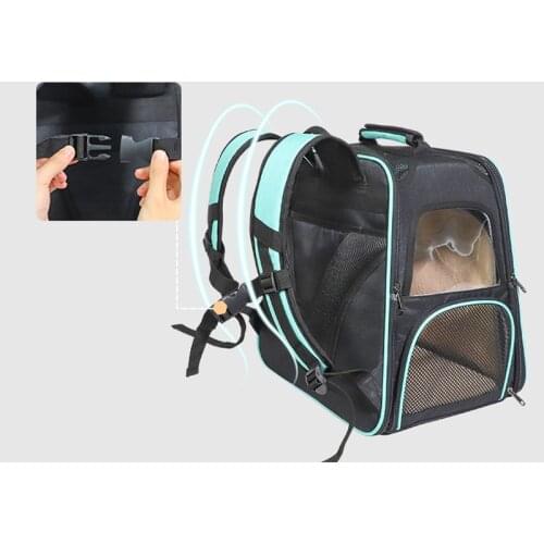 Dual-use Travel Bags Draw-bar Box Pet Dog Cat Carrier Backpack Breathable Mesh Small Dog Cat Outgoing Bag