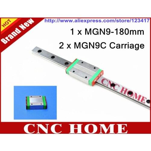 Hot sale 9mm Rail Guides MGN9 - L 180mm Miniature Linear CNC Rail with MGN9C Linear Carriage