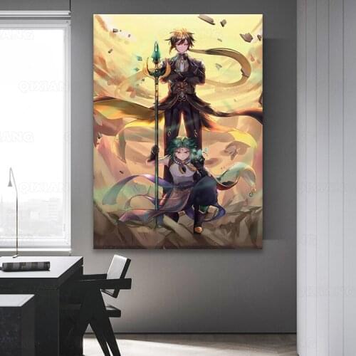 Game Anime Genshin Impact XIAO FigurePoster Decoration Art Decor Painting Home Decor Poster Room Wall Decor Canvas Poster