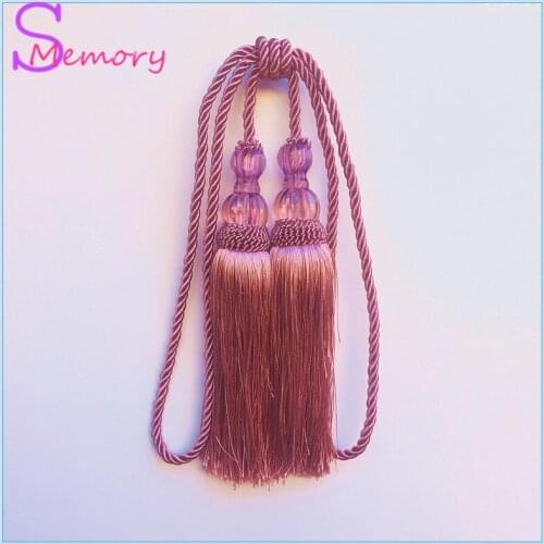 Delicate double ball Europe Curtain Tassel Tieback Clips Buckle Hanging Ball Tie Back Straps Holders Accessories Home Decoration