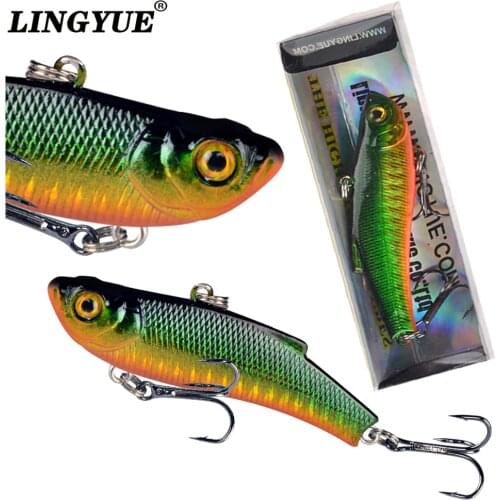 LINGYUE 1pcs Fishing Lures 7cm/18.4g VIB bait Artificial Make 7 Colors Available Bass Crankbait Wobblers Fishing Tackle Pesca