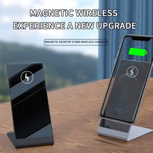 15W Magnetic Wireless Phone Charger glass Holder Auto-Adaptive LED Indicator Fast Charge Pad For Magsafing iPhone 12 12Pro Max